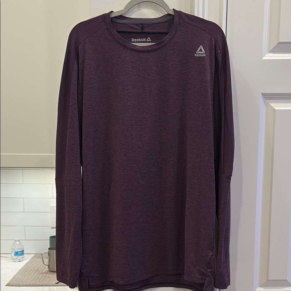 Reebok Purple Long Sleeve Athletic Tee